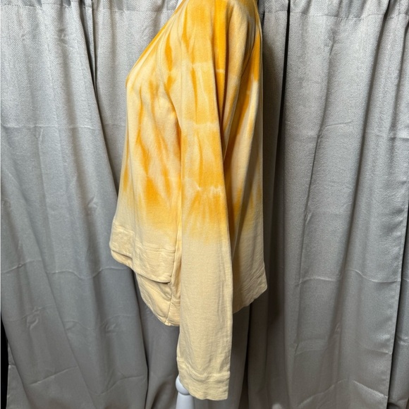 Orange Tie Dye Relaxed Long Sleeve Sweatshirt - Picture 3 of 7